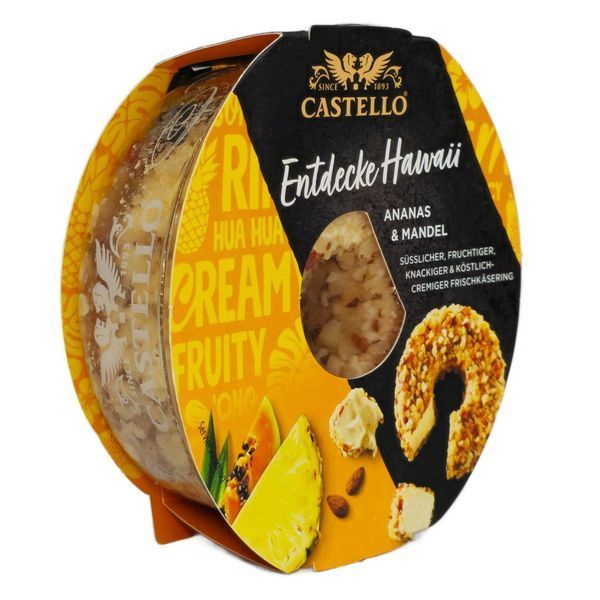 Сирний продукт Castello Entdecke Hawaii з ананасом та мигдалем 125 г 72102 фото