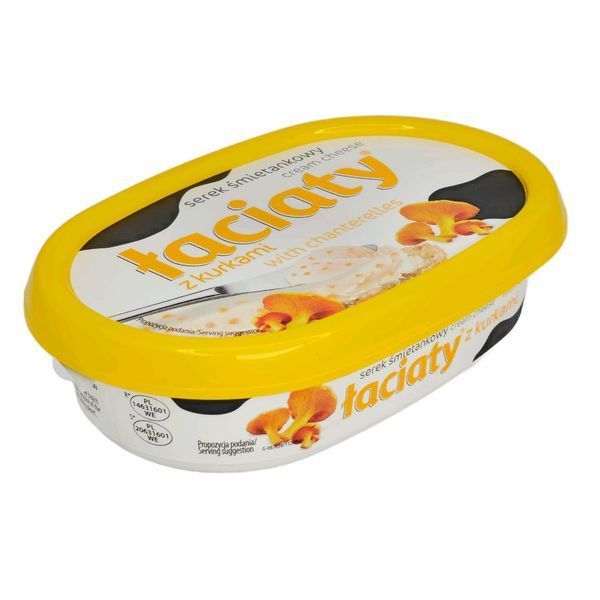 Вершковий сир Łaciaty з лисичками 135 г 20323 фото