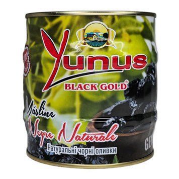 Оливки Yunus Black Gold в'ялені чорні 500 г 95214 фото