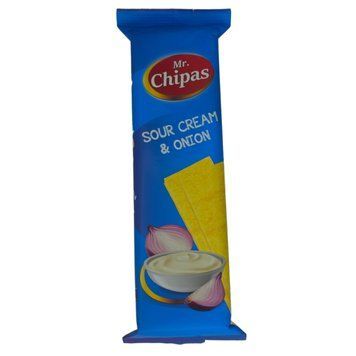 Картопляні чіпси Mr. Chipas зі смаком сметани та цибулі 75 г 80246 фото