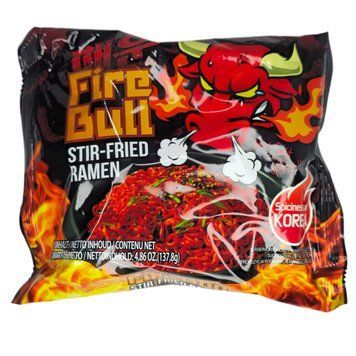 Рамен швидкого приготування гострий зі смаком яловичини Fire Bull 137,8 г 41454 фото