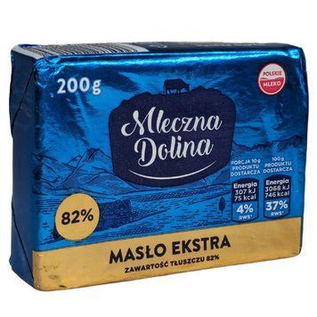 Вершкове масло Mleczna Dolina Екстра 82% 200 г 20130 фото